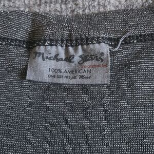 Michael Stars Charcoal Button Front Cardigan Henley Top 100% American Made OS